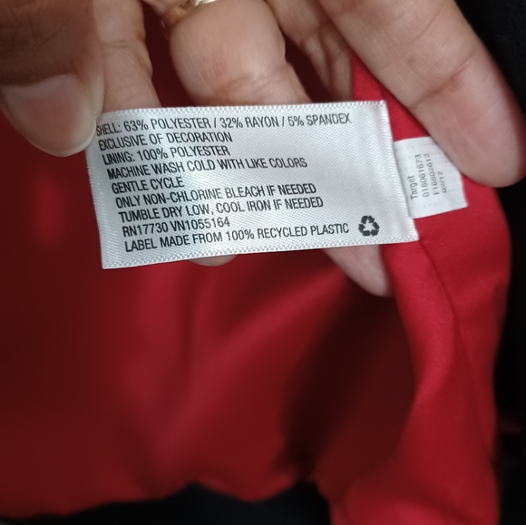 and eawy women's jacket black and gold buttons floral embroidery sz 6 and pocket - Picture 7 of 12